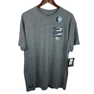 Howitizer MFG | Gray Blue Black Respect All Fear None Graphic Tee Shirt